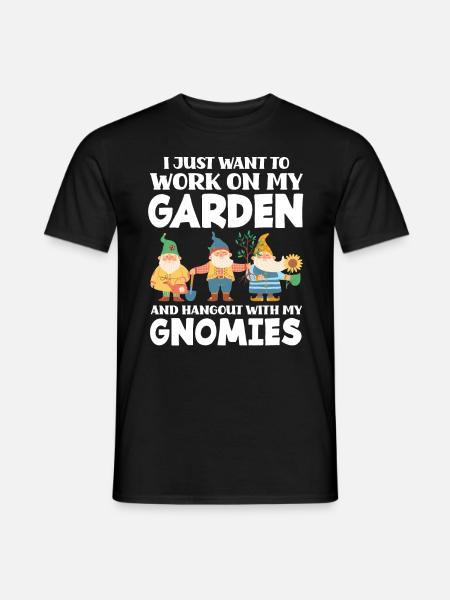 Garden Gardener Dwarfs - Men's T-Shirt - black