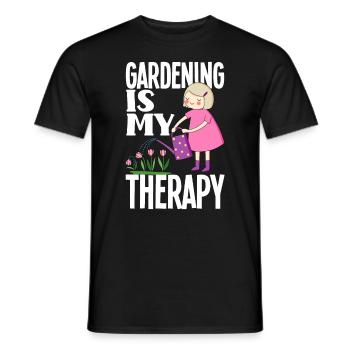 Garten Therapie - Männer T-Shirt - Schwarz - Vorne - AI Model Male 178 light (178cm)