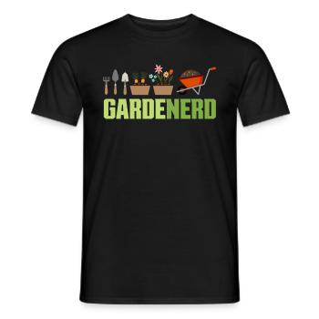 Garten Nerd - Männer T-Shirt - Schwarz - Vorne - AI Model Male 178 light (178cm)