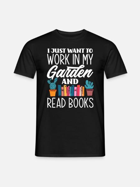 Garten Bücher - Männer T-Shirt - Schwarz