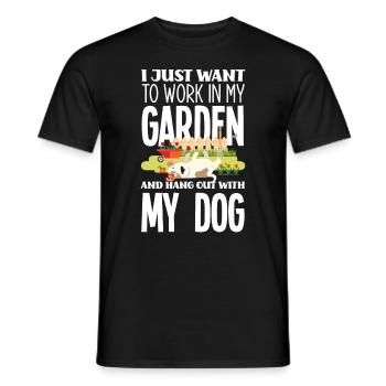 Garten Hunde - Männer T-Shirt - Schwarz - Vorne - AI Model Male 178 light (178cm)