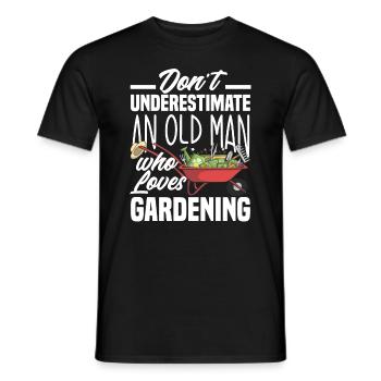 Garten Alter Mann - Männer T-Shirt - Schwarz - Vorne - AI Model Male 178 light (178cm)