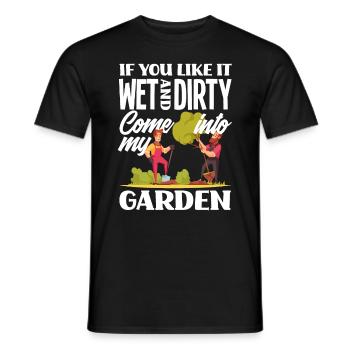Gartenarbeit Wortspiel - Männer T-Shirt - Schwarz - Vorne - AI Model Male 178 light (178cm)