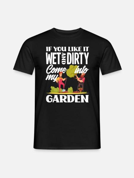 Tuinieren woordspeling - Heren T-shirt - zwart
