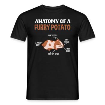 Anatomie Nager Meerschweinchen - Männer T-Shirt - Schwarz - Vorne - AI Model Male 178 light (178cm)