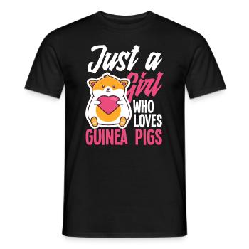 Meerschweinchen Mädchen - Männer T-Shirt - Schwarz - Vorne - AI Model Male 178 light (178cm)