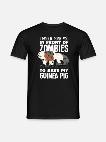 Cochon d’Inde Zombies - T-shirt homme - noir