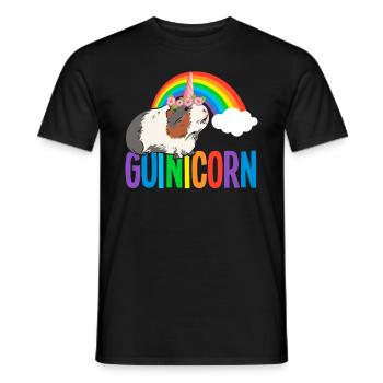 Meerschweinchen Regenbogen LGBTQ - Männer T-Shirt - Schwarz - Vorne - AI Model Male 178 light (178cm)