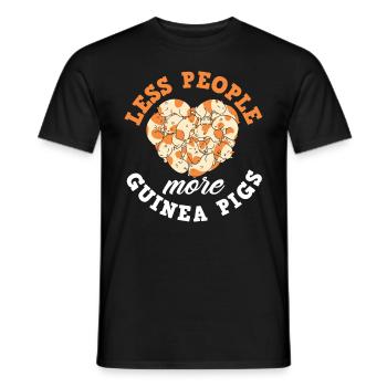 Meerschweinchen Herz Haustier - Männer T-Shirt - Schwarz - Vorne - AI Model Male 178 light (178cm)