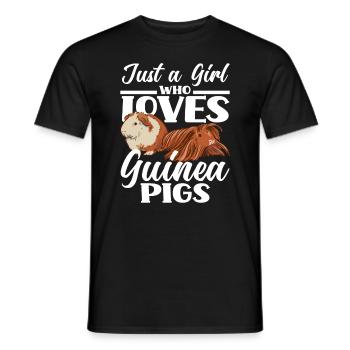 Meerschweinchen Mädchen - Männer T-Shirt - Schwarz - Vorne - AI Model Male 178 light (178cm)