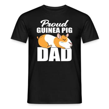 Stolzer Meerschweinchen Papa - Männer T-Shirt - Schwarz - Vorne - AI Model Male 178 light (178cm)