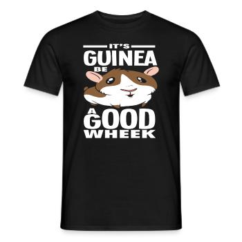 Meerschweinchen Wortspiel - Männer T-Shirt - Schwarz - Vorne - AI Model Male 178 light (178cm)
