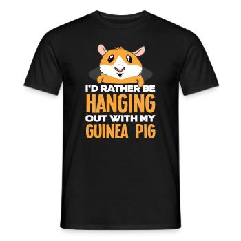 Meerschweinchen Haustiere Geschenk - Männer T-Shirt - Schwarz - Vorne - AI Model Male 178 light (178cm)
