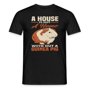 Meerschweinchen Heim Haustier Geschenk - Männer T-Shirt - Schwarz - Vorne - AI Model Male 178 light (178cm)