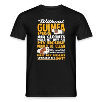 Meerschweinchen - Männer T-Shirt - Schwarz - Vorne - AI Model Male 178 light (178cm)