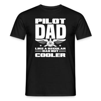 Papa pilote - T-shirt homme - noir - Devant - AI Model Male 178 light (178cm)