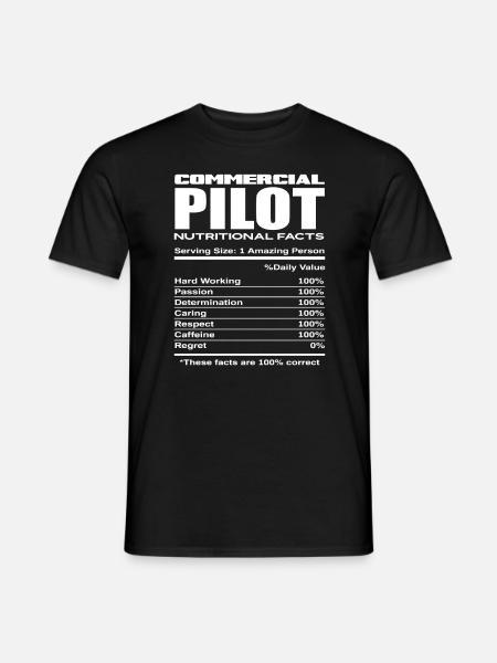 Commercial Pilot Pilot Profession - Men's T-Shirt - black