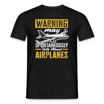 Piloten Flugzeug Liebhaber - Männer T-Shirt - Schwarz - Vorne - AI Model Male 178 light (178cm)