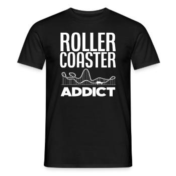 Roller Coaster Addictive Roller Coasters Gift - Men's T-Shirt - black - Front - AI Model Male 178 light (178cm)