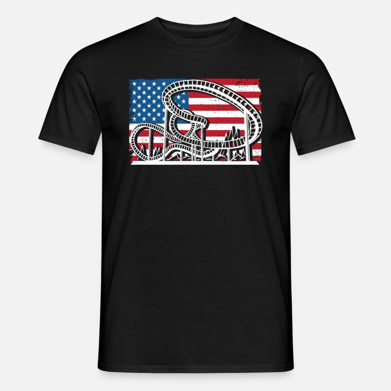 Roller coaster USA - Men’s T-shirt - black
