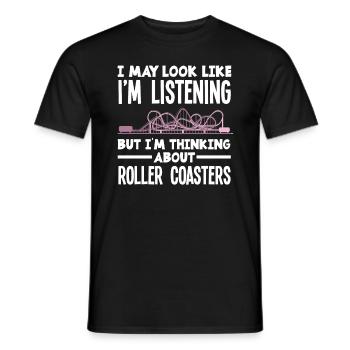 Achterbahn Geschenk Looping Freizeitpark - Männer T-Shirt - Schwarz - Vorne - AI Model Male 178 light (178cm)