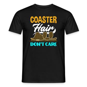 Roller Coaster Hair Funny Roller Coaster - Men's T-Shirt - black - Front - AI Model Male 178 light (178cm)
