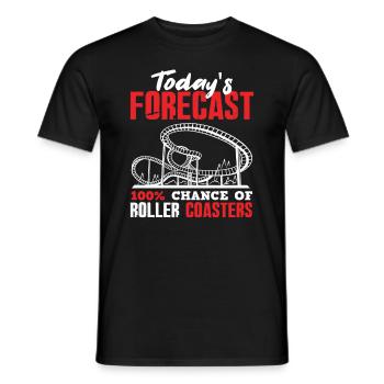Roller Coaster Prediction - Men's T-Shirt - black - Front - AI Model Male 178 light (178cm)