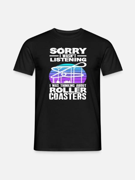 Achterbahn Spruch Geschenkidee - Männer T-Shirt - Schwarz