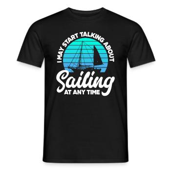 Sailors, Sailing, Passion, Hobby, Sportsmen - Men's T-Shirt - black - Front - AI Model Male 178 light (178cm)
