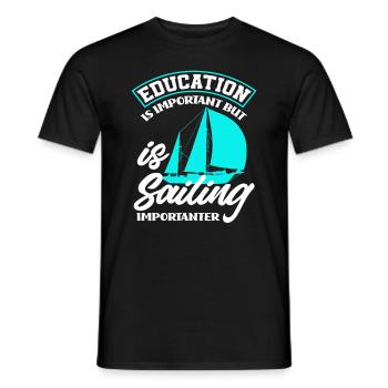 Education Sailboat Sailor Sailing - Men's T-Shirt - black - Front - AI Model Male 178 light (178cm)