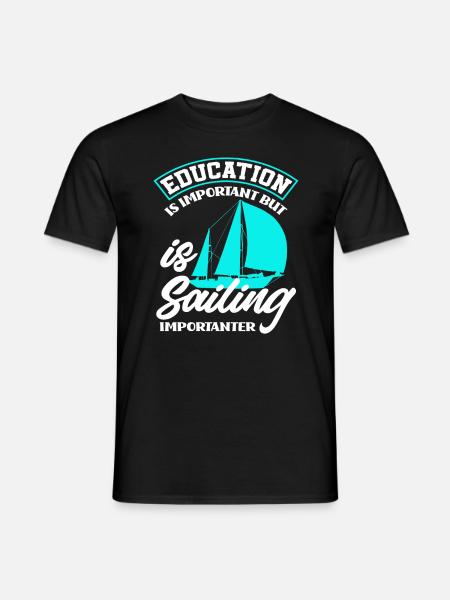 Education Sailboat Sailor Sailing - Men's T-Shirt - black