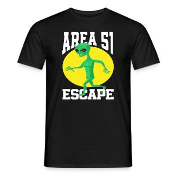 Alien Fliegende Untertasse Außerirdisch Geschenk - Männer T-Shirt - Schwarz - Vorne - AI Model Male 178 light (178cm)