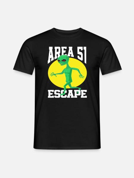 Alien Flying Saucer Alien Gift - Men's T-Shirt - black