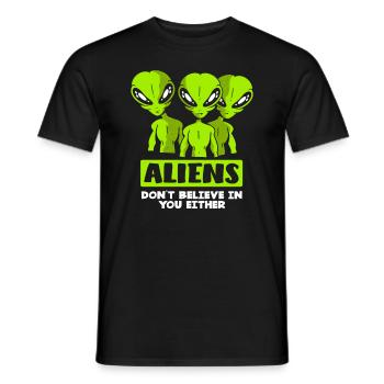 Alien Aliens - Men's T-Shirt - black - Front - AI Model Male 178 light (178cm)