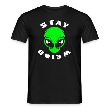 Alien Face Alien Space - Men's T-Shirt - black - Front - AI Model Male 178 light (178cm)