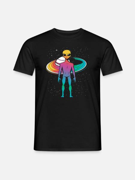 Alien Outer Space Gift - Men's T-Shirt - black