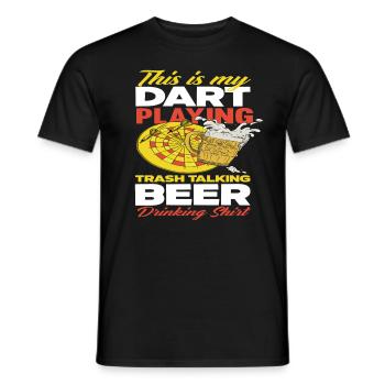 Dart Bier Sport Hobby - Männer T-Shirt - Schwarz - Vorne - AI Model Male 178 light (178cm)