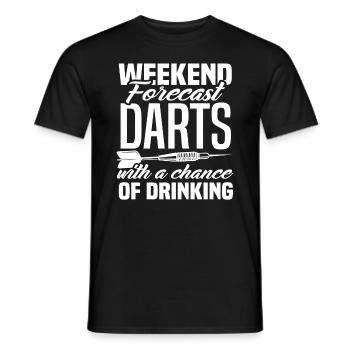 Wochenende Dart - Männer T-Shirt - Schwarz - Vorne - AI Model Male 178 light (178cm)