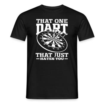 Lustiges Dart Dartscheibe - Männer T-Shirt - Schwarz - Vorne - AI Model Male 178 light (178cm)