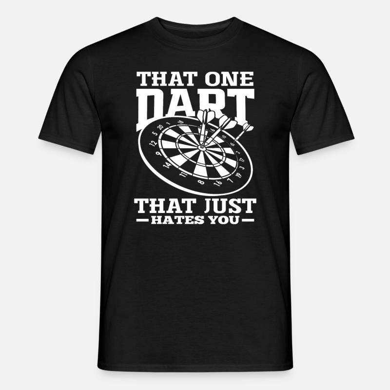 Lustiges Dart Dartscheibe - Männer T-Shirt - Schwarz