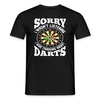 Dart Darts - Men's T-Shirt - black - Front - AI Model Male 178 light (178cm)