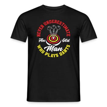 Dart Alter Mann Opa - Männer T-Shirt - Schwarz - Vorne - AI Model Male 178 light (178cm)
