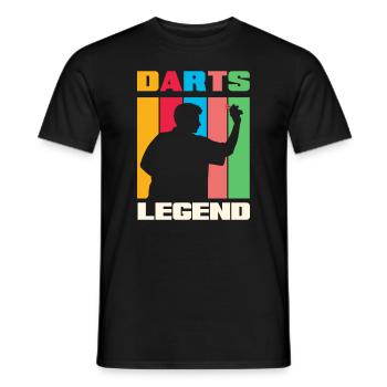 Dart Legende - Männer T-Shirt - Schwarz - Vorne - AI Model Male 178 light (178cm)