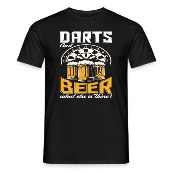 Dart Bier Hobby Geschenk - Männer T-Shirt - Schwarz - Vorne - AI Model Male 178 light (178cm)