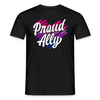 Bisexuell Stolze Regenbogen - Männer T-Shirt - Schwarz - Vorne - AI Model Male 178 light (178cm)
