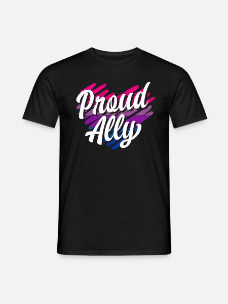 Bisexual Proud Rainbow - Men's T-Shirt - black