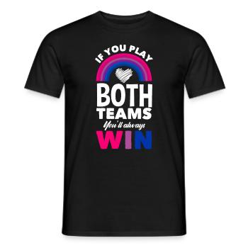 Bisexuell Stolz Regenbogen - Männer T-Shirt - Schwarz - Vorne - AI Model Male 178 light (178cm)