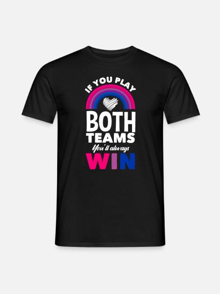 Bisexuell Stolz Regenbogen - Männer T-Shirt - Schwarz