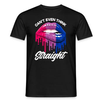 Stolze Bisexuell Lippen Bisexualität - Männer T-Shirt - Schwarz - Vorne - AI Model Male 178 light (178cm)