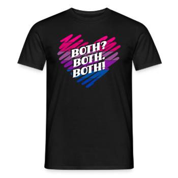 Bisexuell Beide Beide Beide - Männer T-Shirt - Schwarz - Vorne - AI Model Male 178 light (178cm)